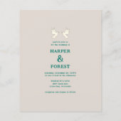 予算レトロ70sアーチレインボー招待状 (裏面)