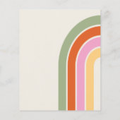 予算レトロGroovy 70sかわいい結婚式招待状 (裏面)