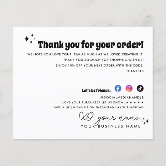 予算レトロSupporting Small Businessありがとうございました (裏面)