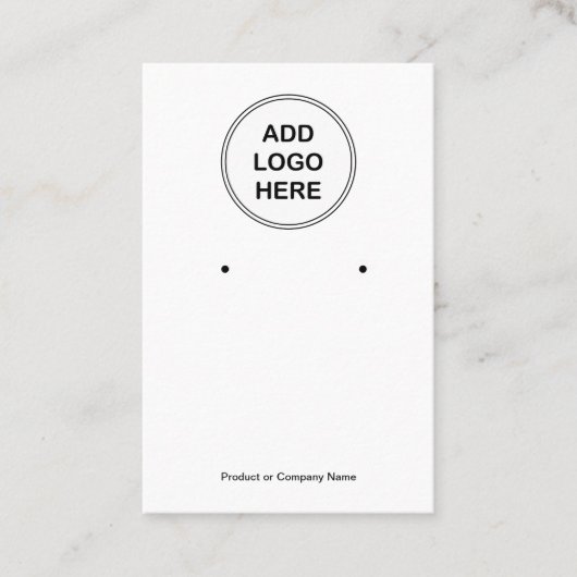 予算ロゴデザインジュエリー表示カード 名刺 (正面)