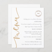 予算ロゴ金ゴールド企業のクリスマスパーティーメニュー (正面/裏面)