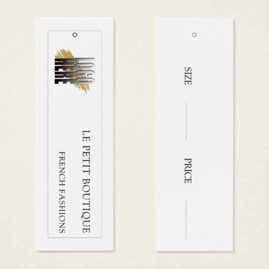 予算ロモダンゴファッションのぶら下がった価格ラベル (正面&裏面)