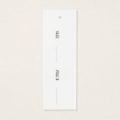 予算ロモダンゴファッションのぶら下がった価格ラベル (裏面)