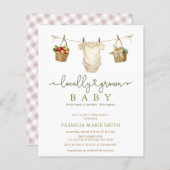 予算ローカルで栽培された農家市場ベビーシャワー (正面/裏面)