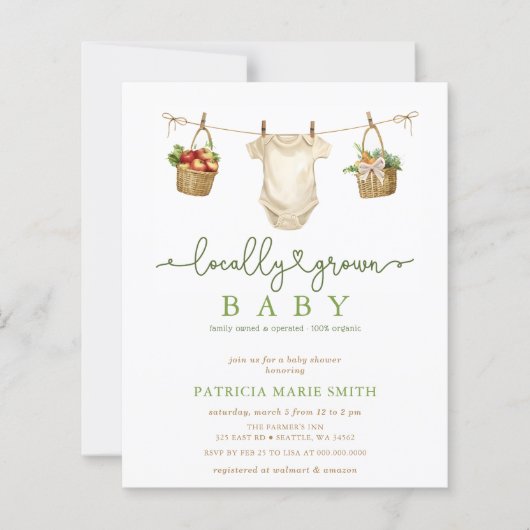 予算ローカルで栽培された農家市場ベビーシャワー (正面)