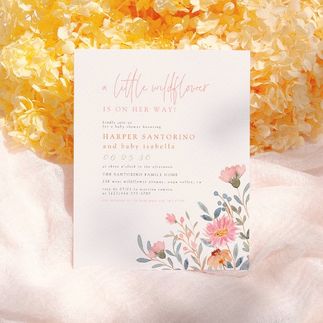 予算ワイルドフラワーは彼女の方法ボホベイビーシャワー (クリエイターアップロード済み)