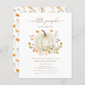 予算ワイルドフラワーカボチャ小さな赤ちゃんシャワー (正面/裏面)