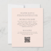 予算ワイルドフラワー赤面QRコードベビーシャワー (裏面)