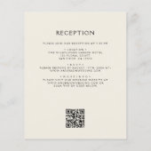 予算ワイルドフラワーQRコード結婚式招待状 (裏面)