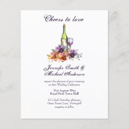 予算ワインテイスティング結婚またはブライダルシャワー請求書。