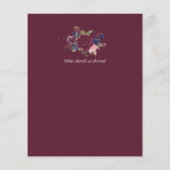 予算ワインテイスティング結婚またはブライダルシャワー請求書。 (裏面)