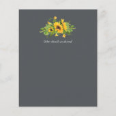 予算ワインテイスティング結婚またはブライダルシャワー請求書。 (裏面)