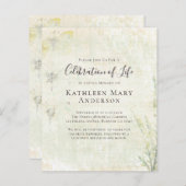 予算ヴィンテージお祝いライフ招待状 (正面/裏面)