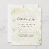 予算ヴィンテージお祝いライフ招待状 (正面)