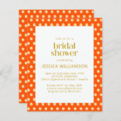 予算ヴィンテージオレンジデイジー花ブライダルシャワー (正面/裏面)