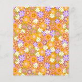 予算ヴィンテージオレンジフローラブライダルシャワー招待状 (裏面)