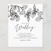 予算ヴィンテージガーデンリーフクラシック結婚の招待 (正面)