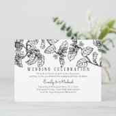 予算ヴィンテージガーデンリーフクラシック結婚の招待 招待状 (スタンド正面)