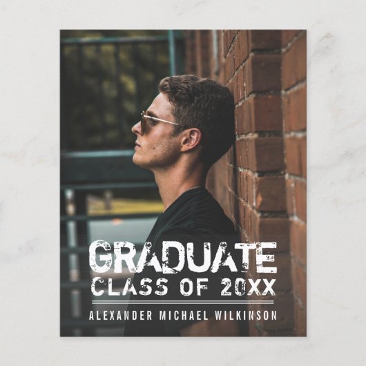 予算ヴィンテージグランジタイポグラフィ計画発表 チラシ (正面)