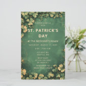 予算ヴィンテージグリーン金ゴールドSt patricks招待状 (スタンド正面)