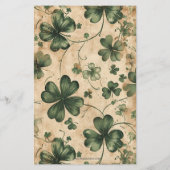 予算ヴィンテージグリーン金ゴールドSt patricks招待状 (裏面)