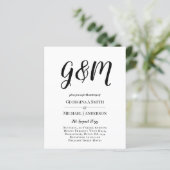 予算ヴィンテージタイポグラフィ写真ウェディングINVITE (スタンド正面)