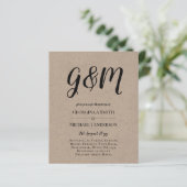 予算ヴィンテージタイポグラフィ写真ウェディングINVITE (スタンド正面)