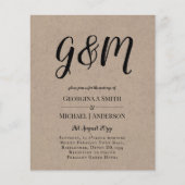 予算ヴィンテージタイポグラフィ写真ウェディングINVITE (正面)