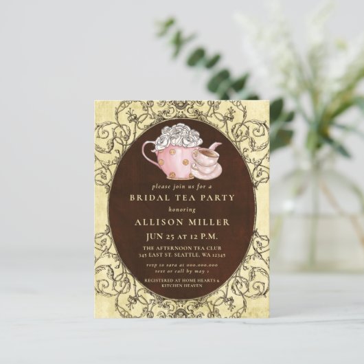 予算ヴィンテージティーパーティーブライダルシャワー (スタンド正面)