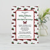 予算ヴィンテージトラッククリスマスホリデーパーティー 招待状 (スタンド正面)