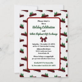 予算ヴィンテージトラッククリスマスホリデーパーティー 招待状