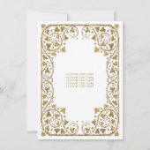 予算ヴィンテージネイビーブルー金ゴールドティアラキンセアニェラ ノートカード (裏面)