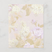 予算ヴィンテージパープルブライダルティーパーティの招待状 (裏面)