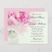 予算ヴィンテージピンクピーニーメイソンジャーブライダルシャワー (正面/裏面)