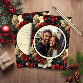 予算ヴィンテージフローラクリスマスカード