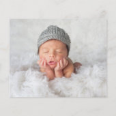 予算ヴィンテージフローラ写真バプテスマサンキューカード (裏面)