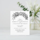 予算ヴィンテージフローラ紙結婚式招待状 (スタンド正面)