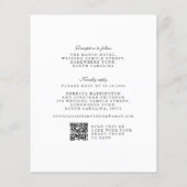 予算ヴィンテージフローラ紙結婚式招待状 (裏面)