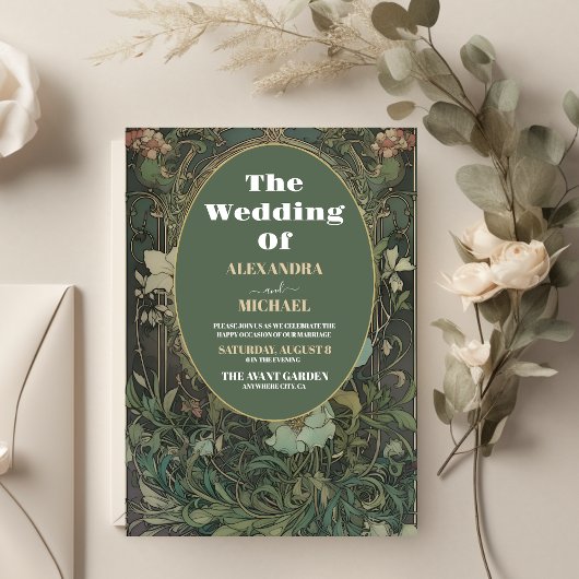 予算ヴィンテージフローラ結婚アールヌーボー