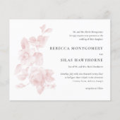 予算ヴィンテージフローラ結婚式招待状 (正面)