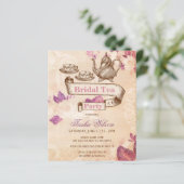予算ヴィンテージブライダルティーブライダルシャワー招待状 (スタンド正面)