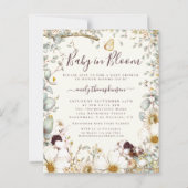 予算ヴィンテージベビーイン開花クリーム招待状 (正面)
