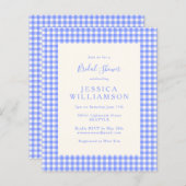 予算ヴィンテージペリウィンクルプレイドブライダルシャワー (正面/裏面)