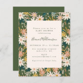 予算ヴィンテージボホフローラピーチグリーンベイビーシャワー (正面/裏面)