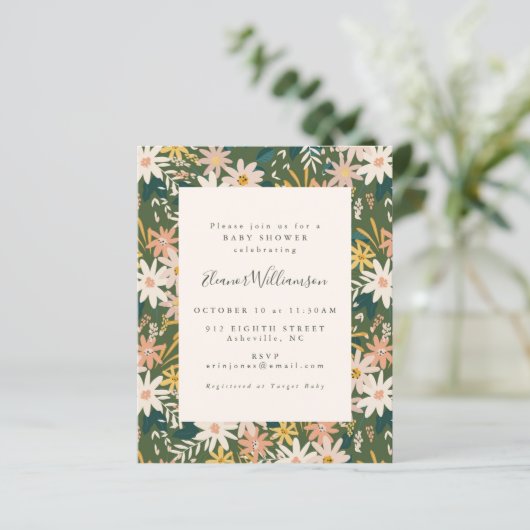 予算ヴィンテージボホフローラピーチグリーンベイビーシャワー (スタンド正面)