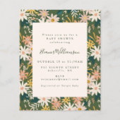 予算ヴィンテージボホフローラピーチグリーンベイビーシャワー (正面)