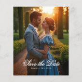 予算ヴィンテージリージェンシークレストウェディング日付を保存 (裏面)