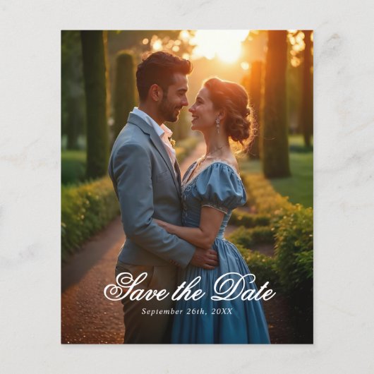 予算ヴィンテージリージェンシークレストウェディング日付を保存 (裏面)