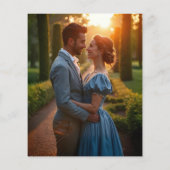 予算ヴィンテージリージェンシークレスト結婚式招待状 (裏面)