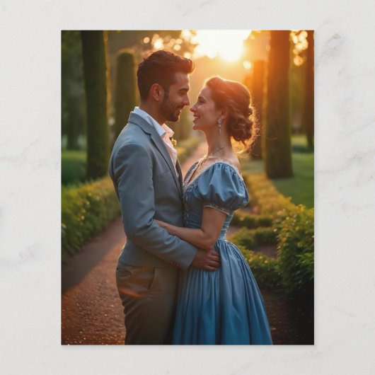 予算ヴィンテージリージェンシークレスト結婚式招待状 (裏面)